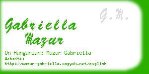 gabriella mazur business card